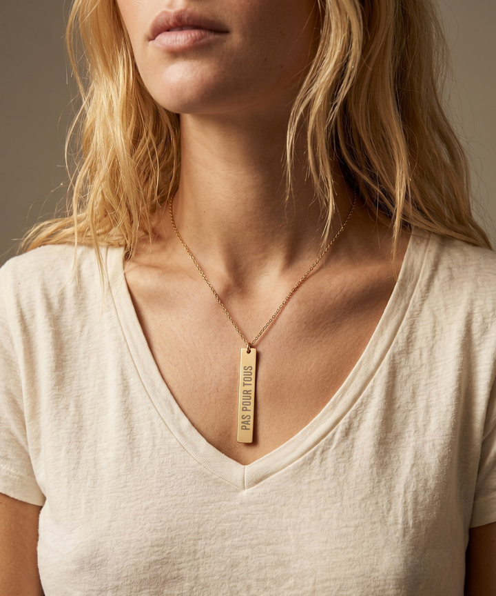 Pas Pour Tous | Vertical Necklace